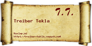Treiber Tekla névjegykártya